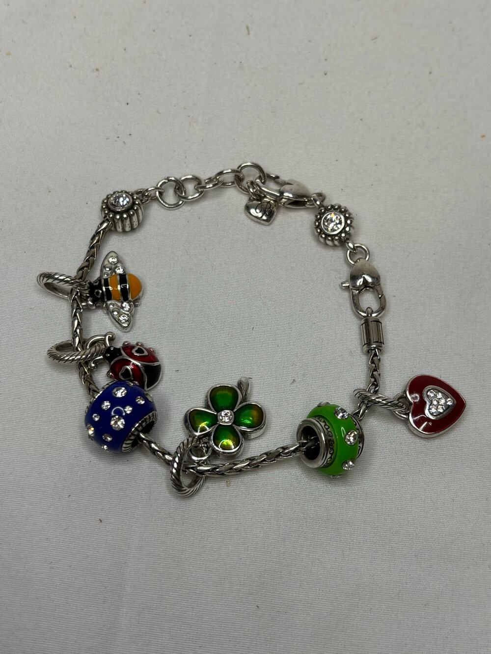 Vintage Brighton Charm Bracelet with 6 Charms #6176